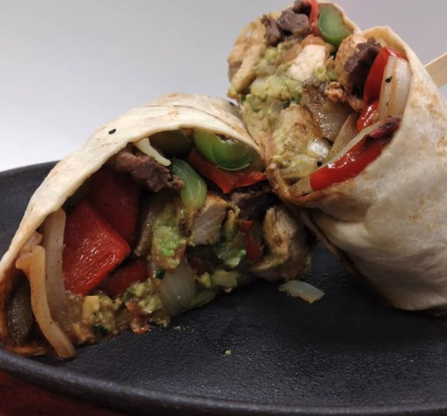 Tacopolis Burrito- fajita with guacamole.png